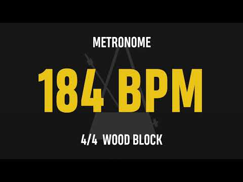 184 BPM 4/4 - Best Metronome (Sound : Wood block)