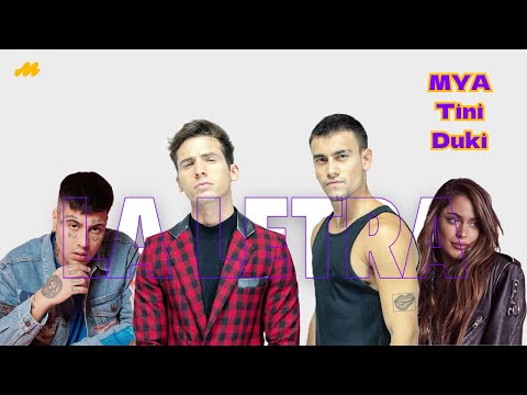 MYA, Tini, Duki - 2:50 Remix | #LaLetra Lyric Vídeo x Made in Latino