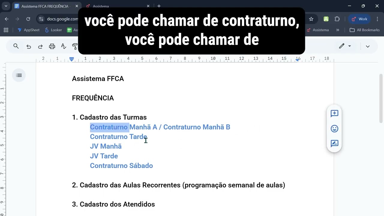 01 Cadastro das Turmas