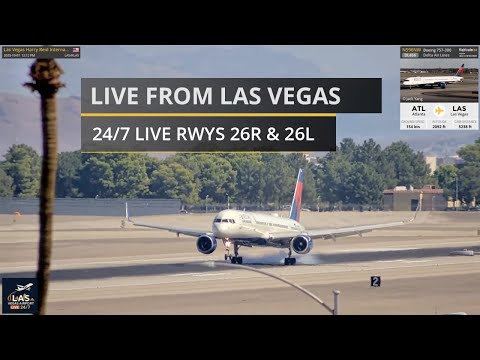 LAS Vegas Airport LIVE 24/7 with views of 26R & 26L