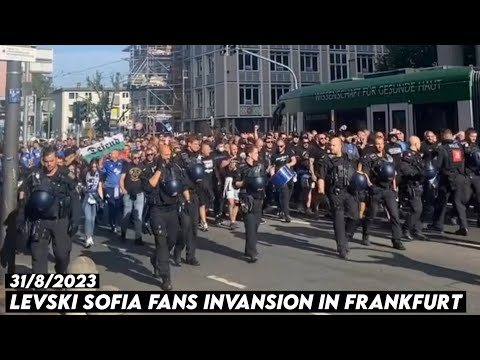 LEVSKI SOFIA FANS INVANSION IN FRANKFURT || Eintracht Frankfurt vs Levski Sofia 31/8/2023