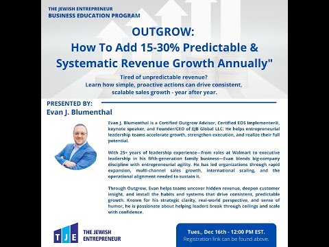 How to Add 15-30% Predictable & Systematic Revenue Growth Annually by Evan J. Blumenthal