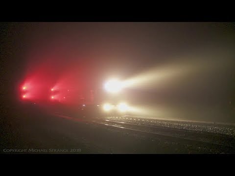 Aurizon 6MP1 Freight Train in Heavy Fog (9/6/2017) - PoathTV Australian Railways