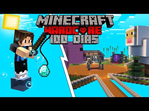SOBREVIVI 100 DIAS EM APENAS UM BLOCO DE OCEANO NO MINECRAFT HARDCORE 1.19