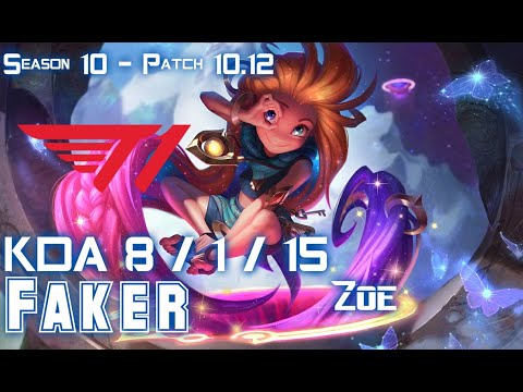 T1 Faker ZOE vs SETT Mid - Patch 10.12 KR Ranked