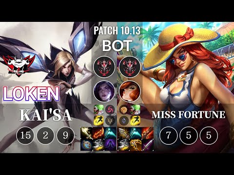 JDG LokeN Kai'Sa vs Miss Fortune Bot - KR Patch 10.13