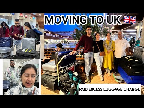 MOVING TO UK|എയർപോർട്ടിൽ ലഗേജ് വെയിറ്റ് കൂടിയിട്ട് പെട്ടുപോയി| Vistara Flight|UK Malayalam Vlog|2023