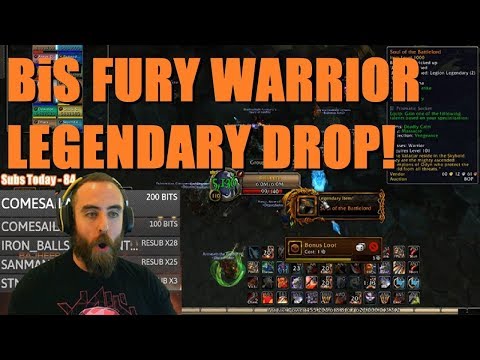 Bajheera - BiS FURY WARRIOR LEGENDARY DROP! - WoW Legion 7.3.5 Warrior PvE
