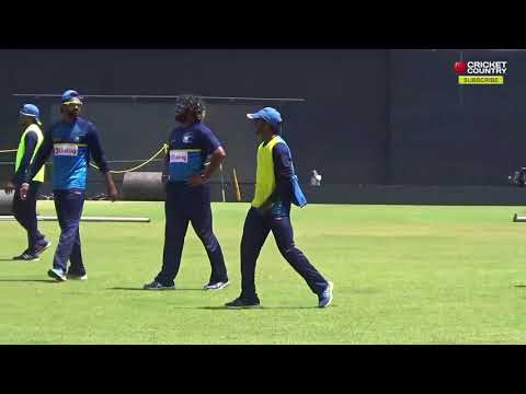 Sri Lanka players practice ahead of their 4th ODI against India at R. Premadasa Stadium, Colombo
