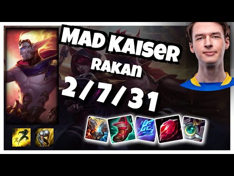 Rakan Challenger Gameplay S11 Replay 11.3 Support (2/7/31) - EU