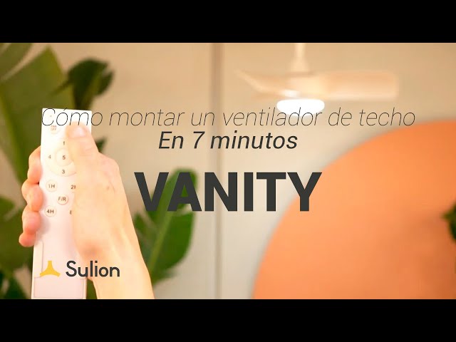 Sulion Vanity Ventilador de Techo con Luz LED 45W Blanco video