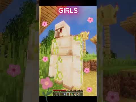 boys versus girls in Minecraft #edit #music #song #minecraft #rk wolf