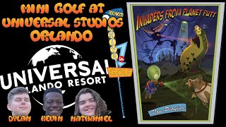 Mini Golf at Universal Studios Orlando City Walk with My Son and Friends.