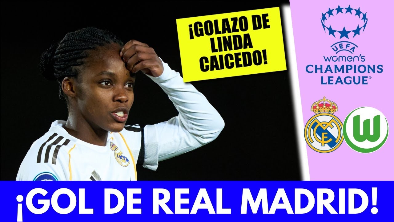LINDA CAICEDO sin obstáculos, pone el 2-0 del REAL MADRID vs WOLFSBURG | Champions League Femenina