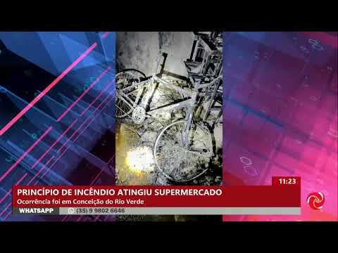 Princípio de incêndio atinge supermercado em Conceição do Rio Verde