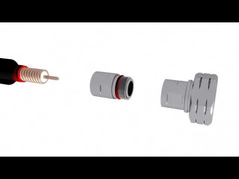 FCT US DIN 7/16 Connector Installation onto Corrugated Cable