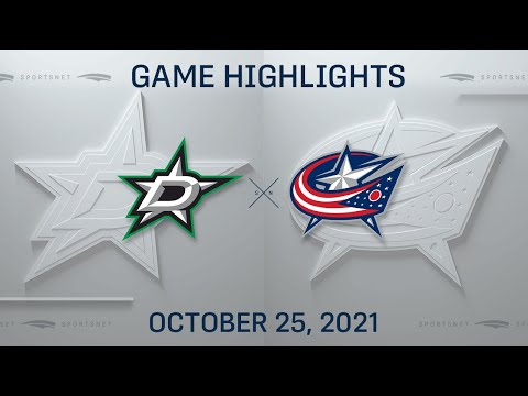 NHL Highlights | Stars vs. Blue Jackets - Oct. 25, 2021