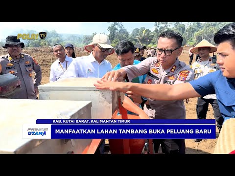POLRES KUTAI BARAT LAKSANAKAN PENANAMAN JAGUNG DI LAHAN EKS TAMBANG PT. HERINDO