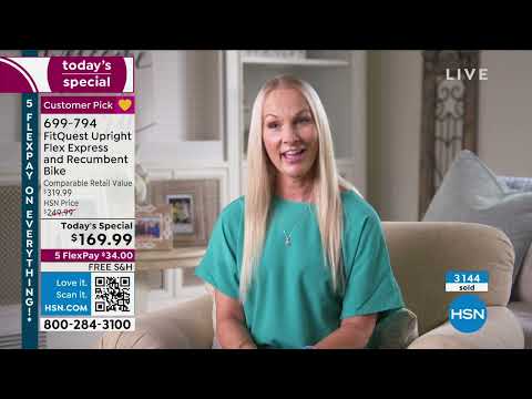 FitQuest Upright Flex Express and Recumbent Bike with Re...