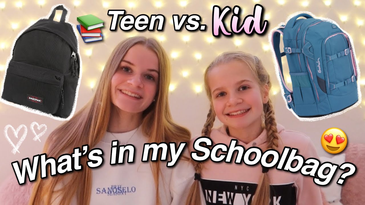 TEEN VS. KID💞What’s in my Schoolbag📚 | kathie