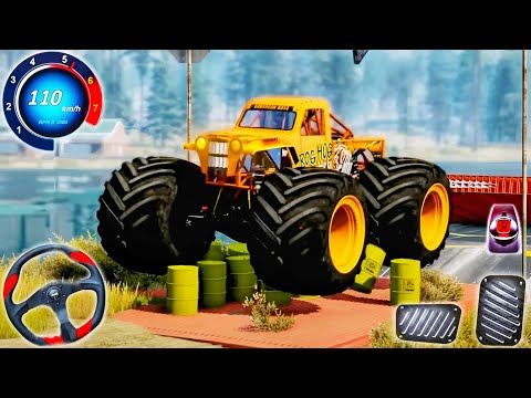 The Floor is Lava: Monster Truck Barrel Balance Challenge! - Android Gameplay 