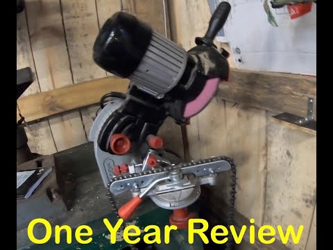 Oregon 410-120 Bench or Wall Mounted Saw Chain Grinder. 1 Year Review. (part 1 of 2)