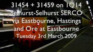preview picture of video '31454 and 31459 on 1Q14 at Eastbourne 03/03/09'