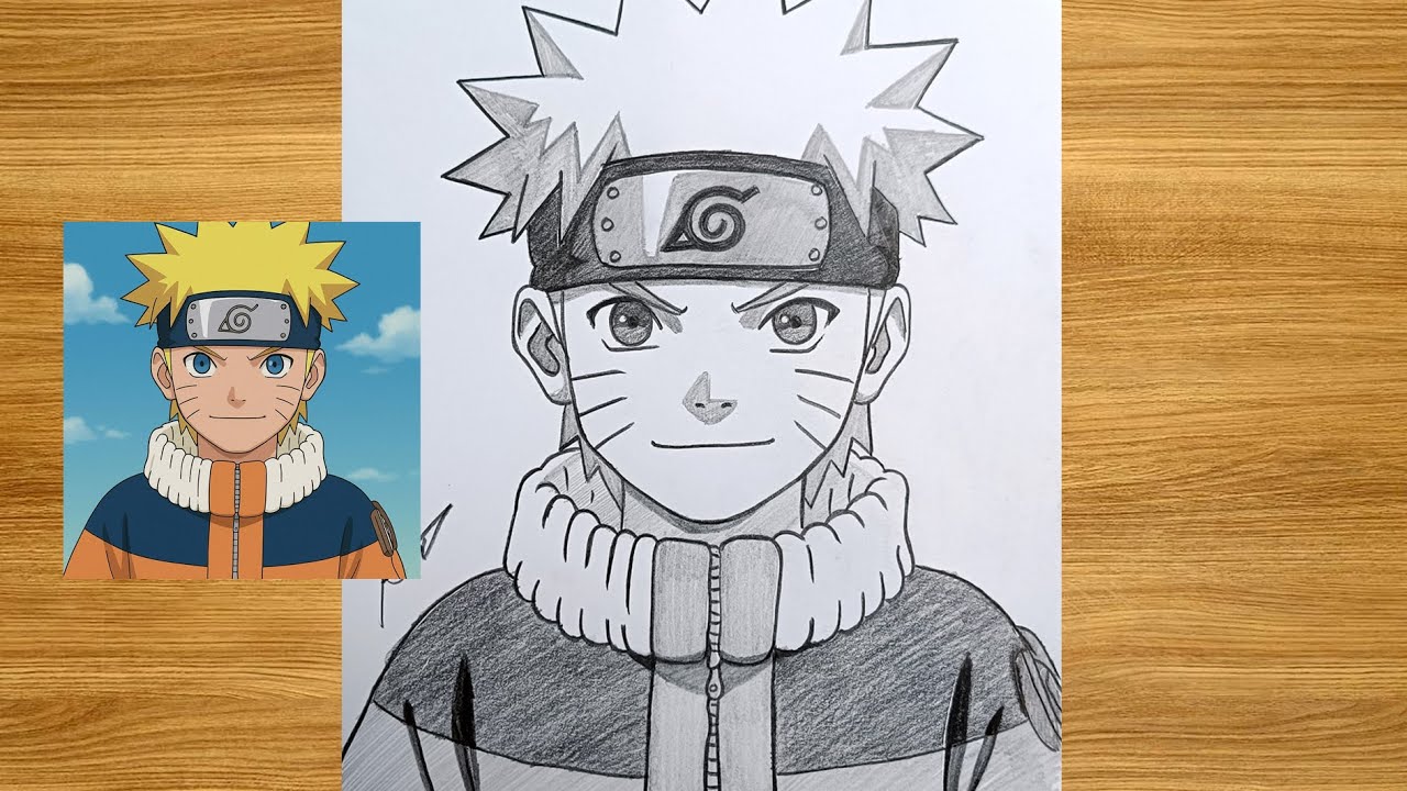 How to draw Uzumaki Naruto step by step  | Anime drawing tutorial for beginners