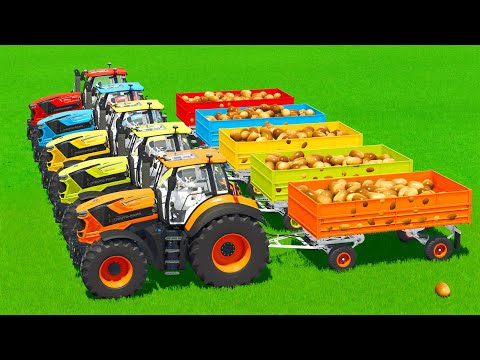 LOAD AND TRANSPORT POTATOES WITH DEUTZ & CLAAS TRACTORS - Farming Simulator 25