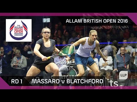 Squash: Massaro v Blatchford - Allam British Open 2016 - Women's Rd 1 Highlights