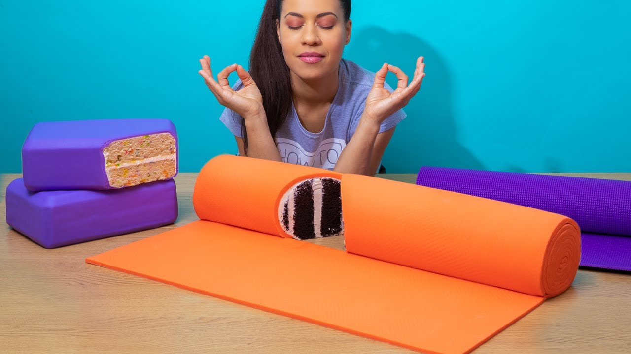 Can You Believe This Is Cake? Yoga Mat Cake for New Year's Resolutions! How To Cake It