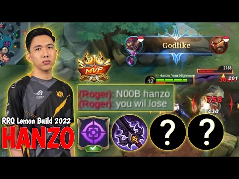 Try Hanzo RRQ LEMON'S Rotational Gameplay - Hanzo Top 1 Global 2022 Gameplay - Hanzo Gameplay - Mlbb