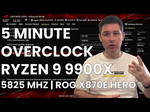 5 Minute Overclock: Ryzen 9 9900X to 5825 MHz