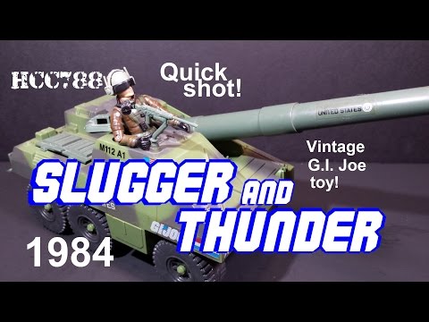 HCC788 Quick shot! 1984 SLUGGER and THUNDER! Vintage G.I. Joe toy review!