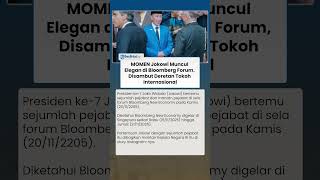 Momen Jokowi Muncul Elegan di Bloomberg Forum, Disambut Deretan Tokoh Internasional