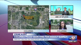 Police seek suspect after person burned on Columbia porch