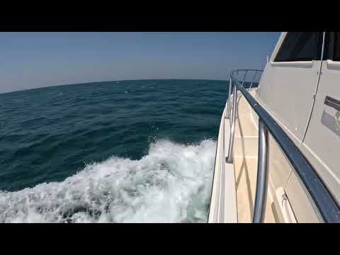 54’ Offshore Yacht Surfing on 4-6’ Following Seas- At The Helm Training Delivery Trip