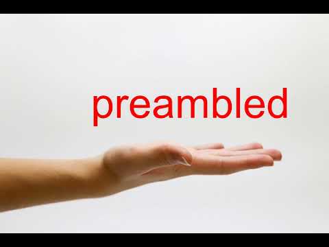 How to Pronounce preambled - American English