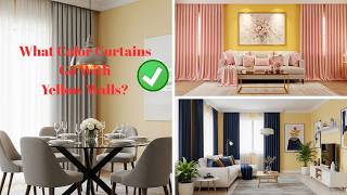 What Color Curtains Go With Yellow Walls | Yellow Wall Decor Ideas