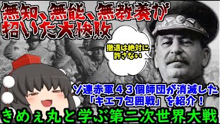 【ゆっくり解説】きめぇ丸と学ぶ第二次世界大戦！４３個師団消滅が消滅した「キエフ包囲戦」をざっくり紹介！
