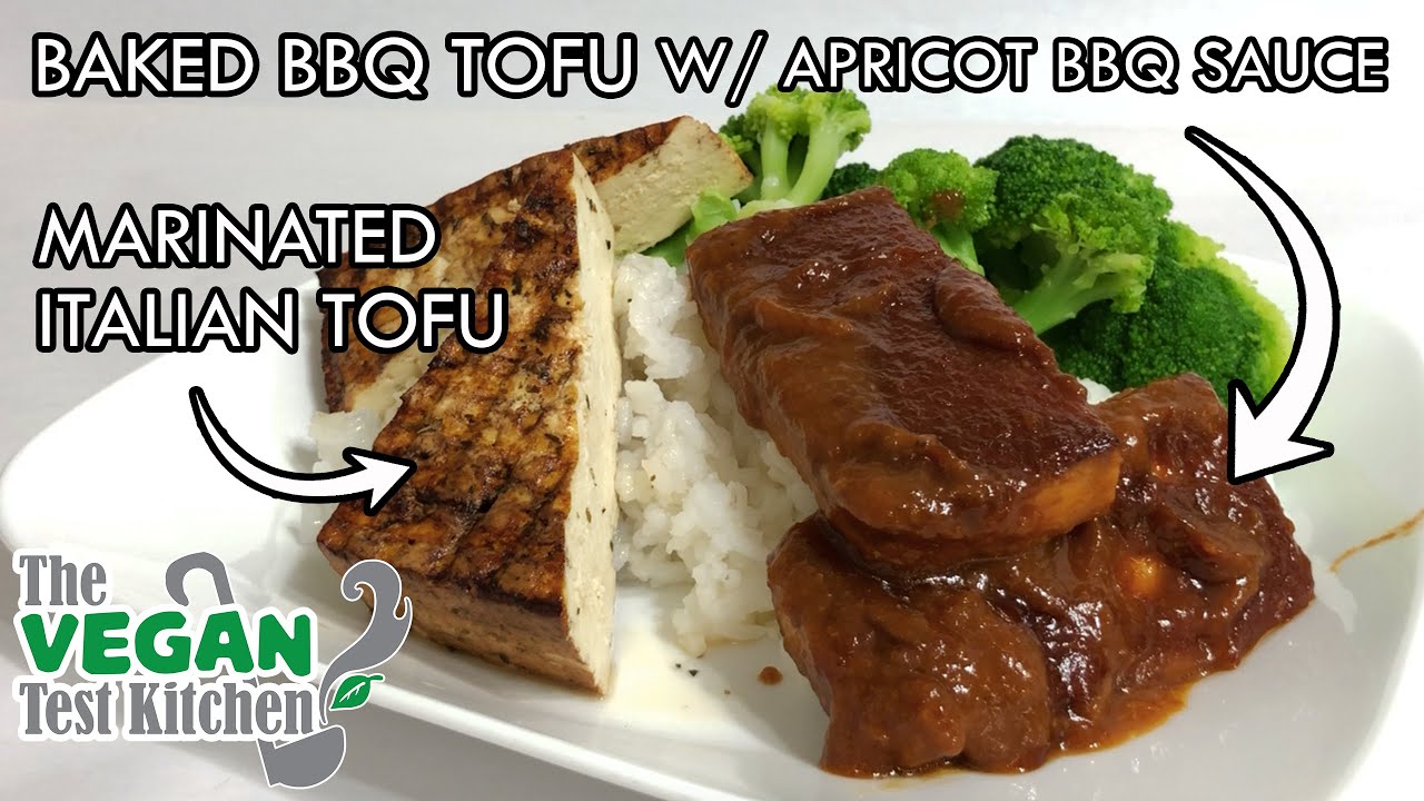 Baked BBQ Tofu w/ Apricot BBQ Sauce | Marinated Italian Tofu | The Vegan Test Kitchen