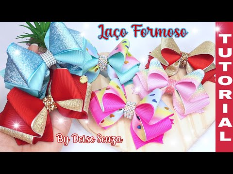 LAÇO FORMOSO NATAL - Pap fácil - Dica maravilhosa - Diy ribbon bow hair