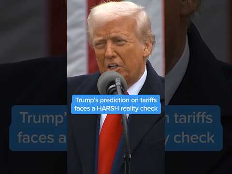 Trump's prediction on tariffs faces a HARSH reality check