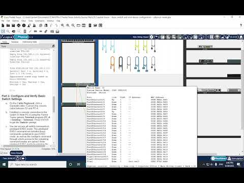 2.9.2 Packet Tracer Basic Switch and end device configuration - Physical Mode