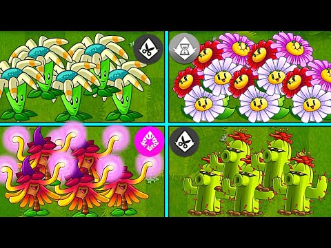 Random 4 Plants Spear_Magic_Stun - Which Plants Will Win? - PvZ2 Plants vs Plants