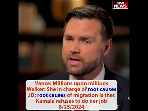 Vance: stop granting asylum & mass parole, root causes is Kamala refuses; RFK unity government
