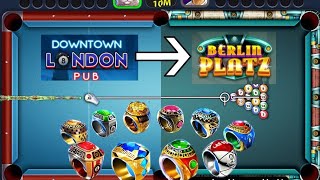 London To Berlin All Ring Indirect! - 8 Ball Pool (Unlock all Cites) All Cities in One Video