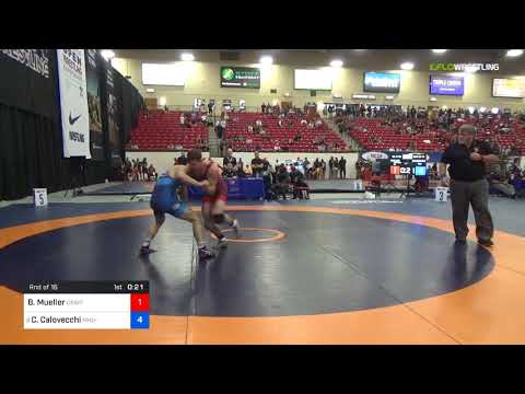 2018 Marine Corps US Open/Senior Men's Greco-Roman 77 Rnd Of 16 - Brandon Mueller (USAF-505 WC) Vs