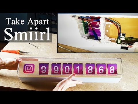 Take Apart Smiirl Social Media Counter - 7 Digit Instagram