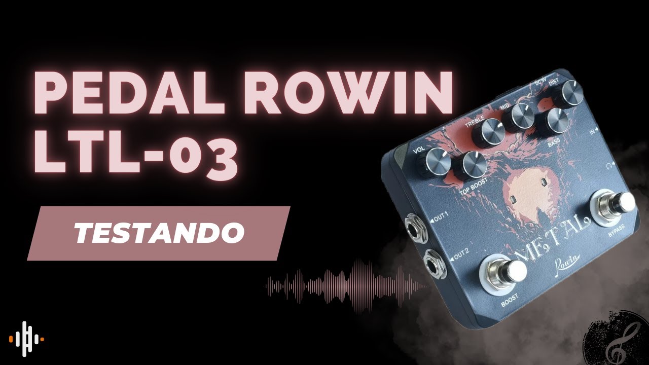 Pedal Rowin LTL-03 para Guitarra Distorção Metal